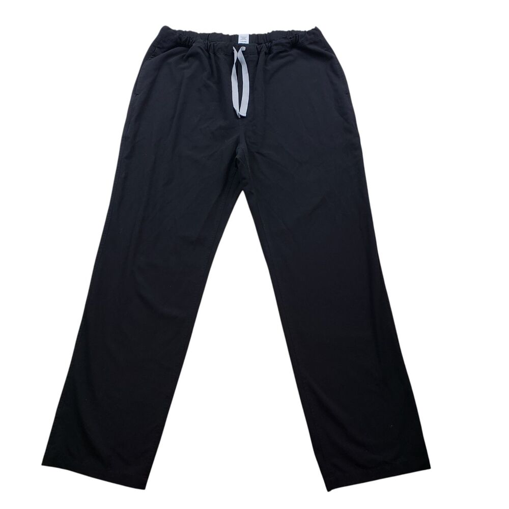 Figs Pisco Scub Pants Mens Large Black Drawstring Stretch Technical - Picture 2 of 9
